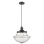Innovations Lighting Large Oxford 12" Wide Single Pendant - Cord Suspension Oil Rubbed Bronze / Seedy