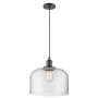 Innovations Lighting X-Large Bell Single Light 12" Wide Pendant Oil Rubbed Bronze / Clear