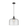 Innovations Lighting X-Large Bell Single Light 12" Wide Pendant Oil Rubbed Bronze / Seedy