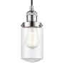 Innovations Lighting Dover 5" Wide Mini Cord Hung Pendant Polished Chrome / Clear