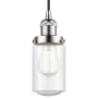 Innovations Lighting Dover 5" Wide Mini Cord Hung Pendant Polished Chrome / Seedy