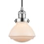Innovations Lighting Olean 7" Wide Mini Cord Hung Pendant Polished Chrome / Matte White