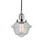 Innovations Lighting Small Oxford Single Light 8" Wide Mini Pendant with Adjustable Cord Polished Chrome / Seedy