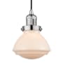 Innovations Lighting Olean 7" Wide Mini Cord Hung Pendant Polished Nickel / Matte White