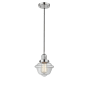 Innovations Lighting Small Oxford Single Light 8" Wide Mini Pendant with Adjustable Cord Polished Nickel / Clear