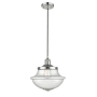 Innovations Lighting Large Oxford 12" Wide Single Pendant - Cord Suspension Polished Nickel / Seedy