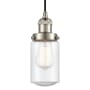 Innovations Lighting Dover 5" Wide Mini Cord Hung Pendant Brushed Satin Nickel / Seedy