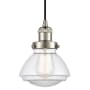 Innovations Lighting Olean 7" Wide Mini Cord Hung Pendant Brushed Satin Nickel / Clear