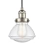 Innovations Lighting Olean 7" Wide Mini Cord Hung Pendant Brushed Satin Nickel / Seedy