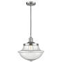 Innovations Lighting Large Oxford 12" Wide Single Pendant - Cord Suspension Brushed Satin Nickel / Seedy