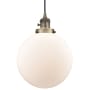 Innovations Lighting Beacon 10" Wide Pendant Brushed Brass / Matte White