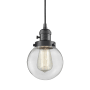 Innovations Lighting Beacon 6" Wide Mini Pendant Oil Rubbed Bronze / Clear