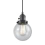 Innovations Lighting Beacon 6" Wide Mini Pendant Oil Rubbed Bronze / Seedy