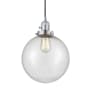 Innovations Lighting Beacon 10" Wide Pendant Polished Chrome / Seedy