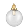Innovations Lighting Beacon 10" Wide Pendant Satin Gold / Seedy