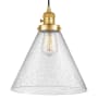 Innovations Lighting Cone 12" Wide Pendant Satin Gold / Seedy