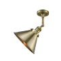 Innovations Lighting Briarcliff Single Light 10" Wide Semi-Flush Ceiling Fixture Antique Brass / Antique Brass