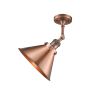 Innovations Lighting Briarcliff Single Light 10" Wide Semi-Flush Ceiling Fixture Antique Copper / Antique Copper