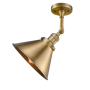 Innovations Lighting Briarcliff Single Light 10" Wide Semi-Flush Ceiling Fixture Brushed Brass / Brushed Brass