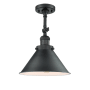 Innovations Lighting Briarcliff Single Light 10" Wide Semi-Flush Ceiling Fixture Matte Black / Matte Black