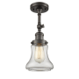 Innovations Lighting Bellmont Single Light 6" Wide Convertible Semi-Flush Ceiling Fixture Oiled Rubbed Bronze / Clear