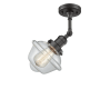 Innovations Lighting Small Oxford Single Light 8" Wide Convertible Semi-Flush Ceiling Fixture Oil Rubbed Bronze / Clear