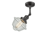 Innovations Lighting Small Oxford Single Light 8" Wide Convertible Semi-Flush Ceiling Fixture Oil Rubbed Bronze / Seedy