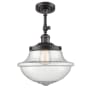 Innovations Lighting Large Oxford 12" Wide Semi-Flush Ceiling Fixture with 16" Height Oil Rubbed Bronze / Seedy