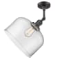 Innovations Lighting X-Large Bell 12" Wide Semi-Flush Ceiling Fixture with 16" Height Oil Rubbed Bronze / Clear