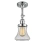 Innovations Lighting Bellmont Single Light 6" Wide Convertible Semi-Flush Ceiling Fixture Polished Chrome / Seedy