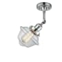 Innovations Lighting Small Oxford Single Light 8" Wide Convertible Semi-Flush Ceiling Fixture Polished Chrome / Clear