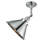 Innovations Lighting Briarcliff Single Light 10" Wide Semi-Flush Ceiling Fixture Polished Chrome / Polished Chrome
