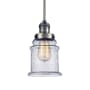 Innovations Lighting Canton 7" Wide Mini Pendant - Downrod Suspension Antique Brass / Seedy