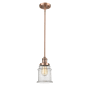 Innovations Lighting Canton 7" Wide Mini Pendant - Downrod Suspension Antique Copper / Seedy