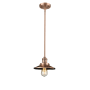 Innovations Lighting Railroad 8" Wide Mini Pendant - Downrod Suspension Antique Copper / Metal Shade