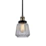Innovations Lighting Chatham Single Light 6" Wide Mini Pendant with Hang Straight Swivel Black / Antique Brass / Clear