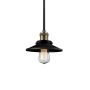 Innovations Lighting Railroad 8" Wide Mini Pendant - Downrod Suspension Black / Antique Brass / Matte Black