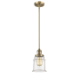 Innovations Lighting Canton 7" Wide Mini Pendant - Downrod Suspension Brushed Brass / Clear