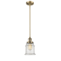 Innovations Lighting Canton 7" Wide Mini Pendant - Downrod Suspension Brushed Brass / Seedy