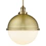 Innovations Lighting Hampden 13" Wide Pendant Brushed Brass / Matte White