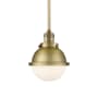 Innovations Lighting Hampden 7" Wide Mini Pendant Brushed Brass / Matte White