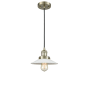 Innovations Lighting Canton 7" Wide Mini Pendant - Downrod Suspension Matte Black / Matte White