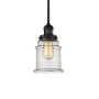 Innovations Lighting Canton 7" Wide Mini Pendant - Downrod Suspension Matte Black / Seedy