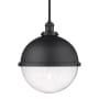 Innovations Lighting Hampden 13" Wide Pendant Matte Black / Seedy