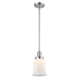 Innovations Lighting Canton 7" Wide Mini Pendant - Downrod Suspension Polished Chrome / Matte White