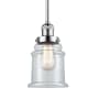 Innovations Lighting Canton 7" Wide Mini Pendant - Downrod Suspension Polished Chrome / Clear