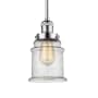 Innovations Lighting Canton 7" Wide Mini Pendant - Downrod Suspension Polished Chrome / Seedy
