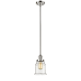 Innovations Lighting Canton 7" Wide Mini Pendant - Downrod Suspension Polished Nickel / Clear