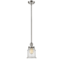 Innovations Lighting Canton 7" Wide Mini Pendant - Downrod Suspension Polished Nickel / Seedy