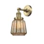 Innovations Lighting Chatham Single Light 12" Tall Bathroom Sconce with Multiple Shade Options Antique Brass / Mercury